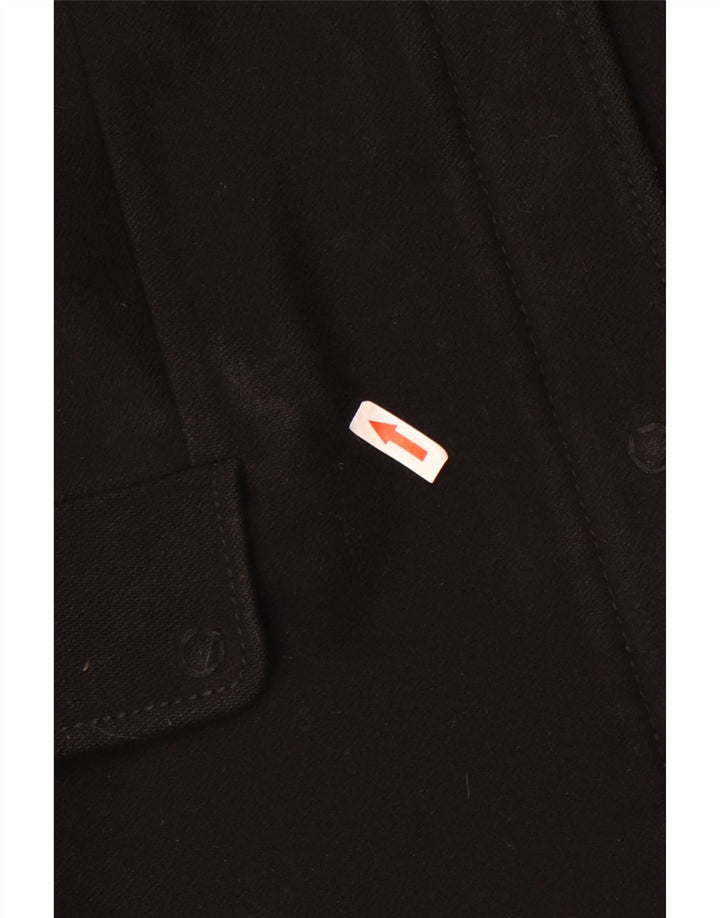 Benetton Damen Mantel IT 46 Große schwarze Wolle