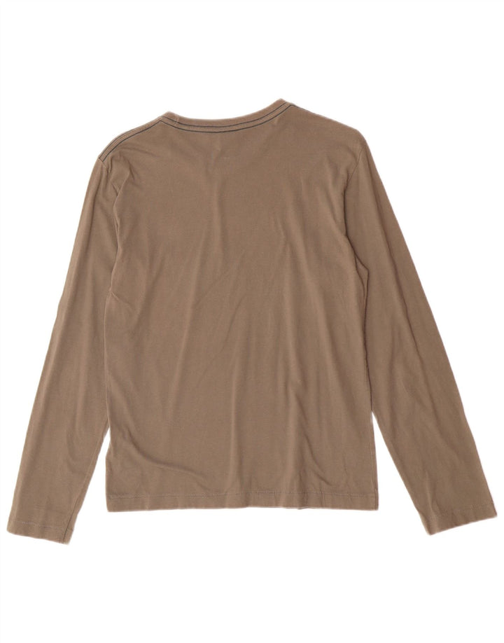 Diesel Damen Top Langarm UK 12 Mittelgraue Baumwolle
