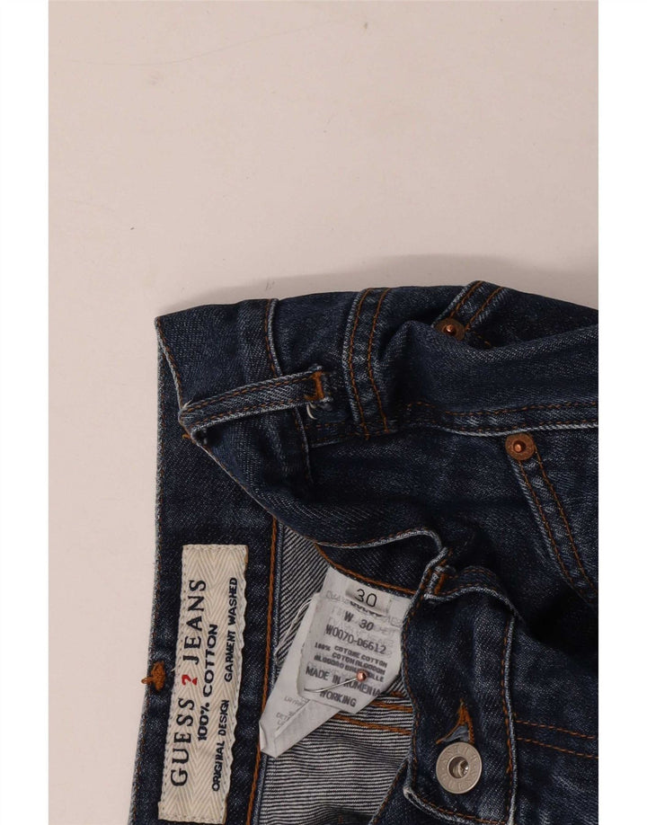 Guess Bootcut-Jeans für Damen, W30, L31, marineblaue Baumwolle