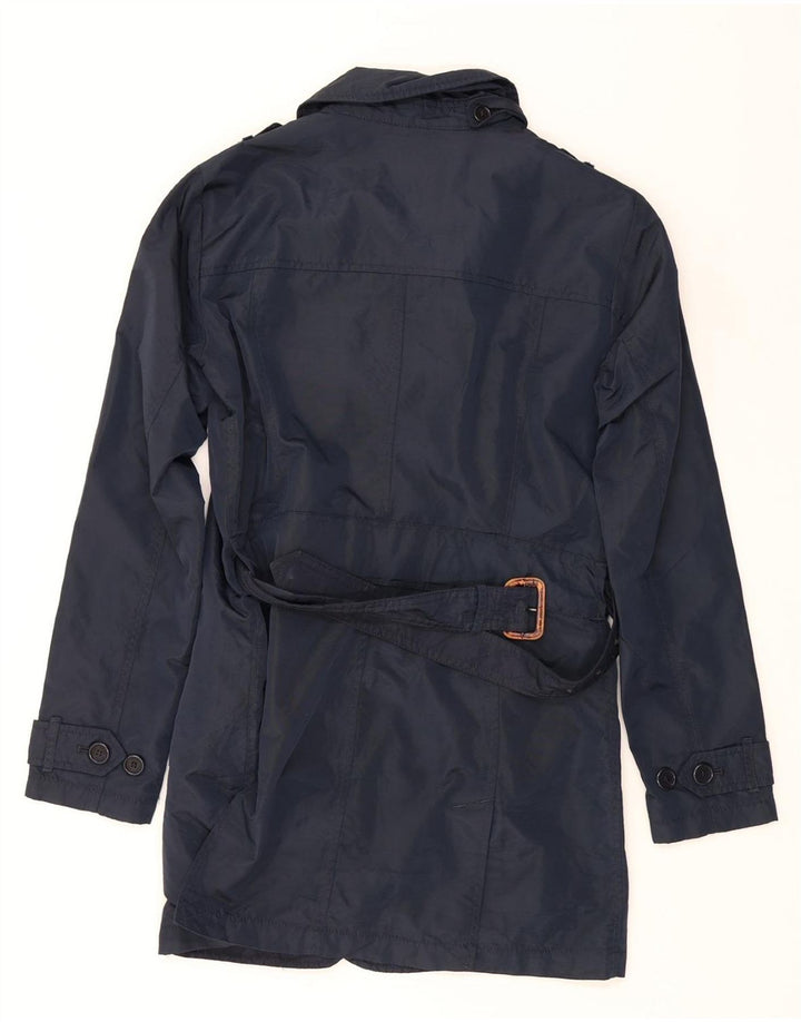 WOOLRICH Womens Military Jacket UK 14 Medium Navy Blue Nylon Vintage Woolrich and Second-Hand Woolrich from Messina Hembry 