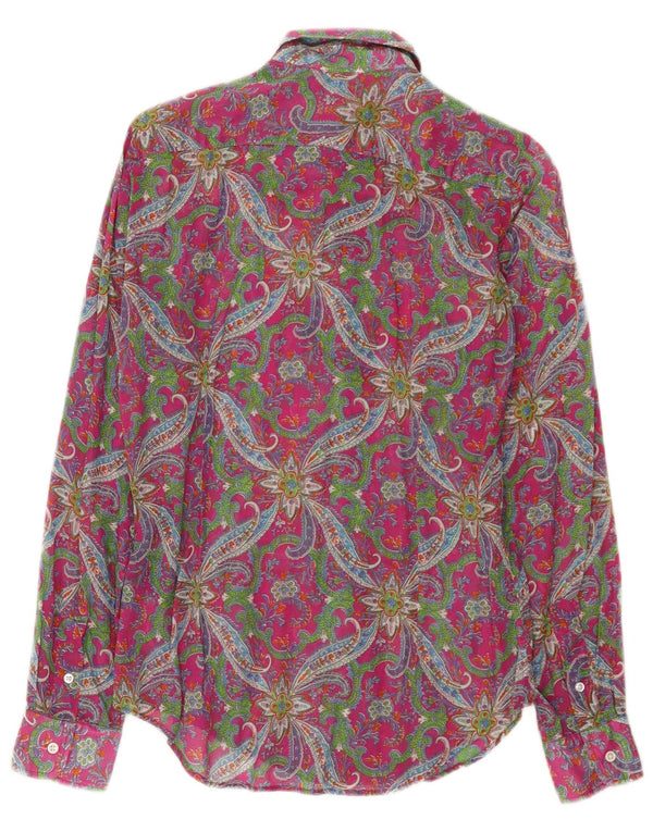 Ralph Lauren Damen-Hemd mit schmaler Passform, US 6 Medium, mehrfarbig, Paisley-Baumwolle