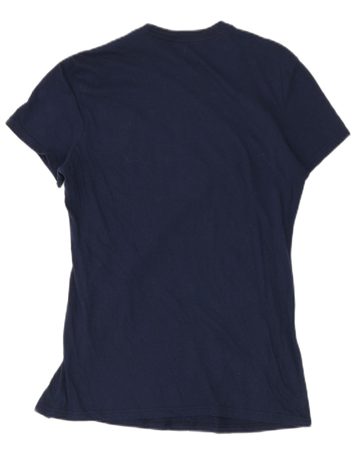 Adidas Damen Graphic T-Shirt Top UK 14 Medium Marineblau