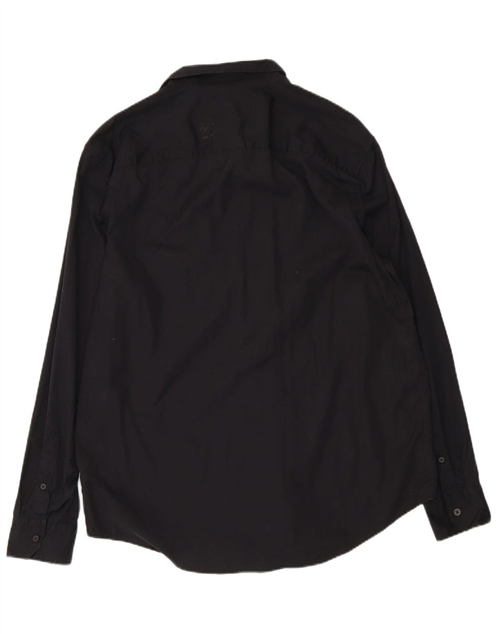 CALVIN KLEIN Herrenhemd Mittelschwarze Baumwolle