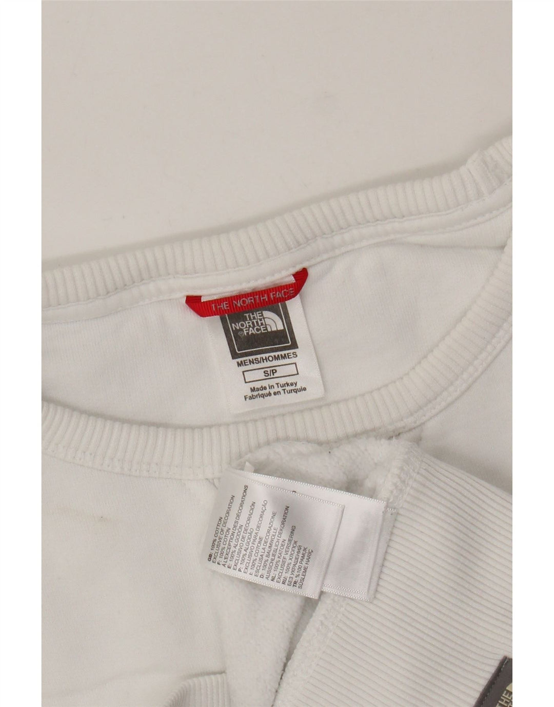 THE NORTH FACE Herren-Sweatshirt mit Grafik, Größe S, weiße Baumwolle