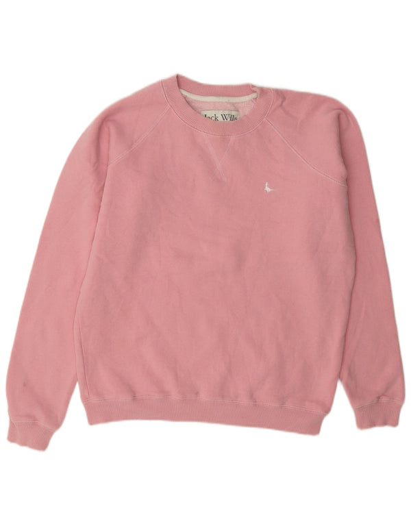 Jack Wills Damen-Sweatshirt in Übergröße, Größe S, Größe S, Rosa, Baumwolle