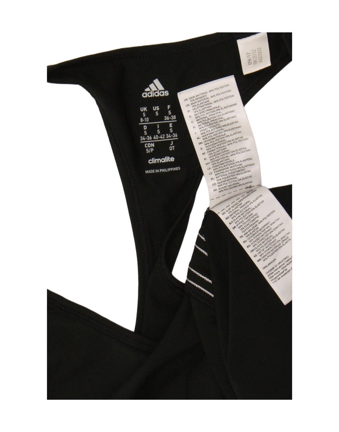 Adidas Damen Climalite Weste Top UK 8/10 Small Schwarz Polyester