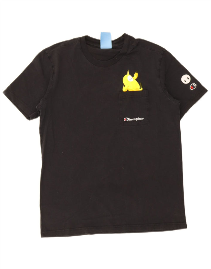 Champion Herren Grafik T-Shirt Top XS Schwarz