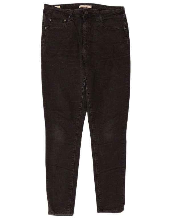 Levi's Damen 721 High Rise Skinny Jeans W32 L30 Schwarz Baumwolle