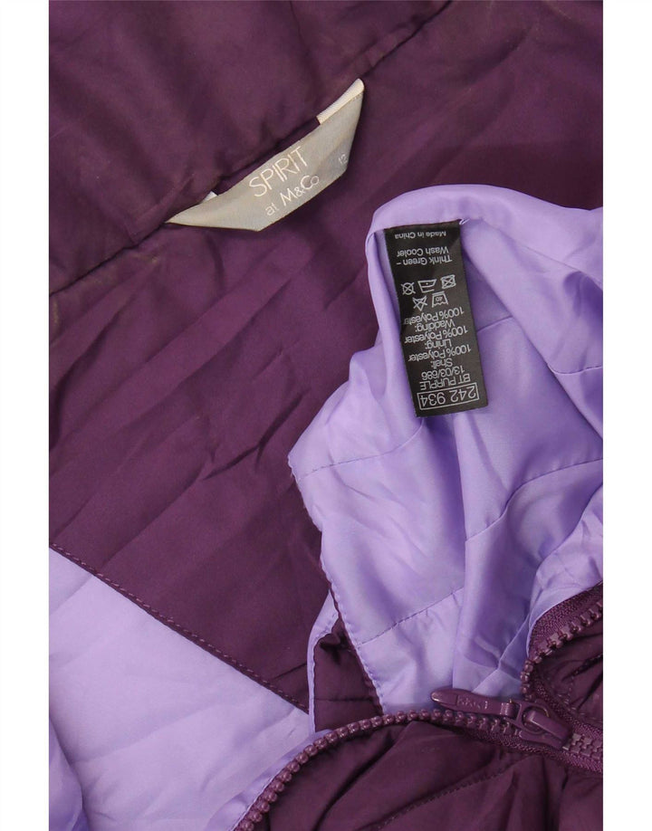 M&Co Damen Wattierte Weste UK 12 Mittellila Polyester