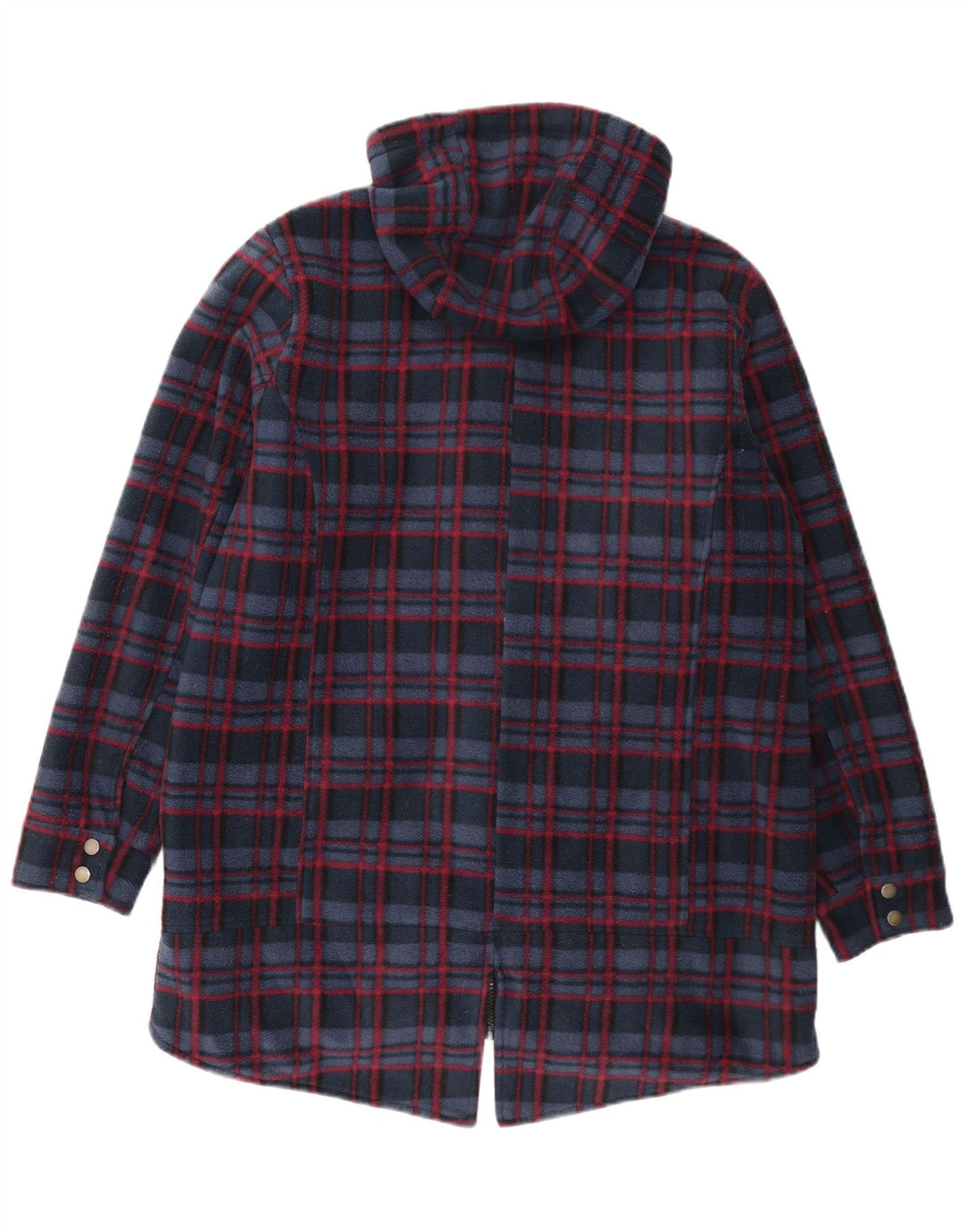 Cotton Traders Damen-Parka mit Kapuze, UK 16, Größe L, Marineblau, kariert