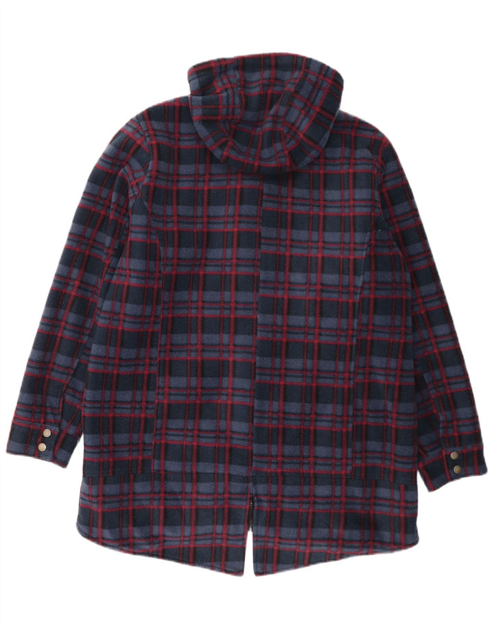 Cotton Traders Damen-Parka mit Kapuze, UK 16, Größe L, Marineblau, kariert