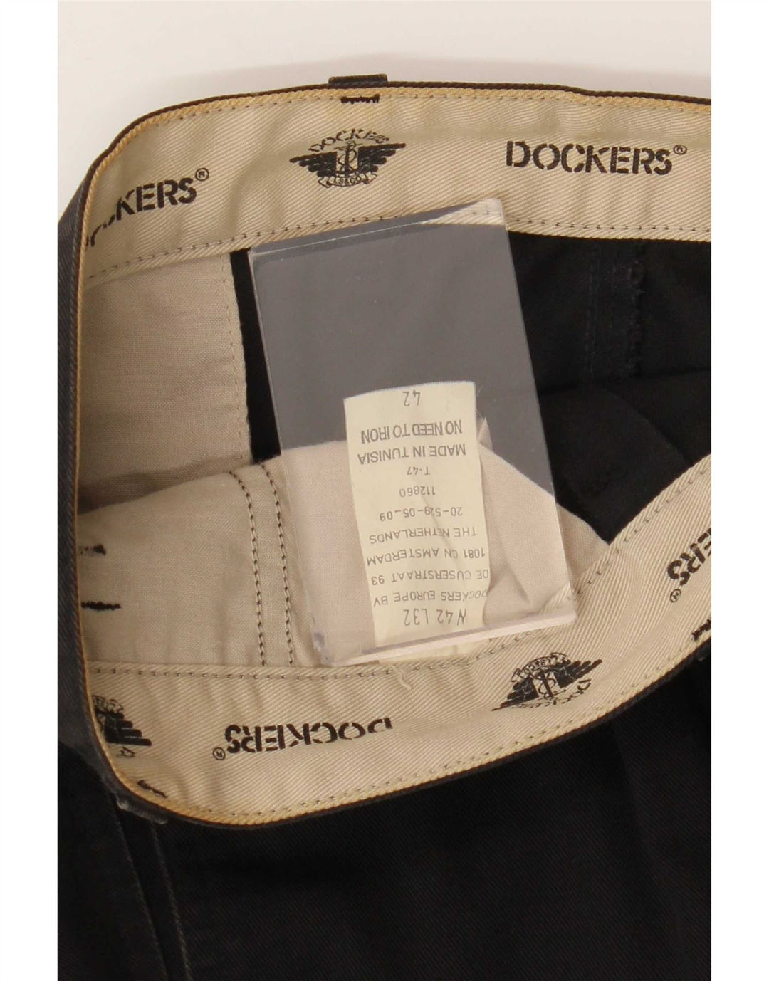 Dockers Herren Pegged Chino Hose W42 L32 Schwarz