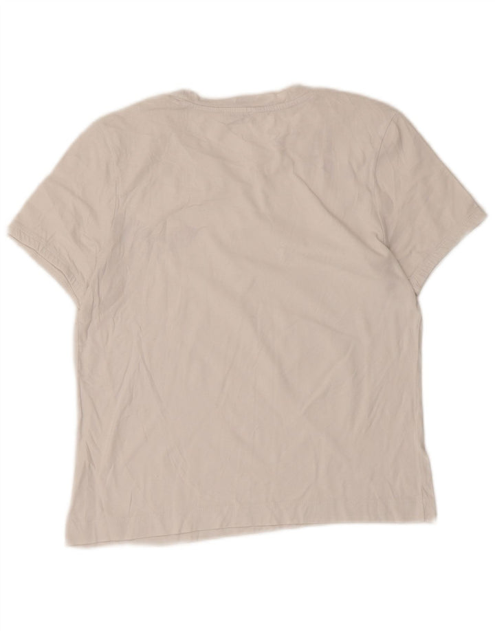 Zara Damen T-Shirt Top UK 12 Medium Weiß