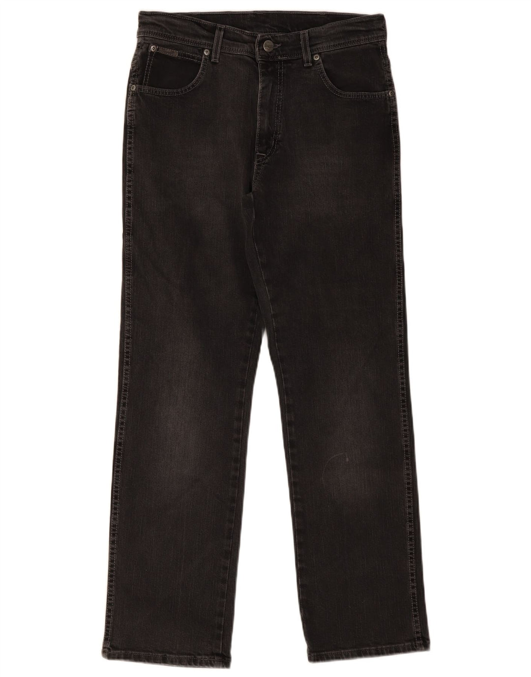 Wrangler Herren Texas Stretch Straight Jeans W32 L30 Schwarze Baumwolle