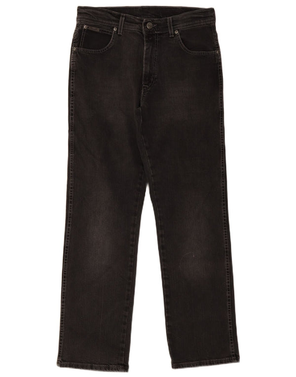 Wrangler Herren Texas Stretch Straight Jeans W32 L30 Schwarze Baumwolle