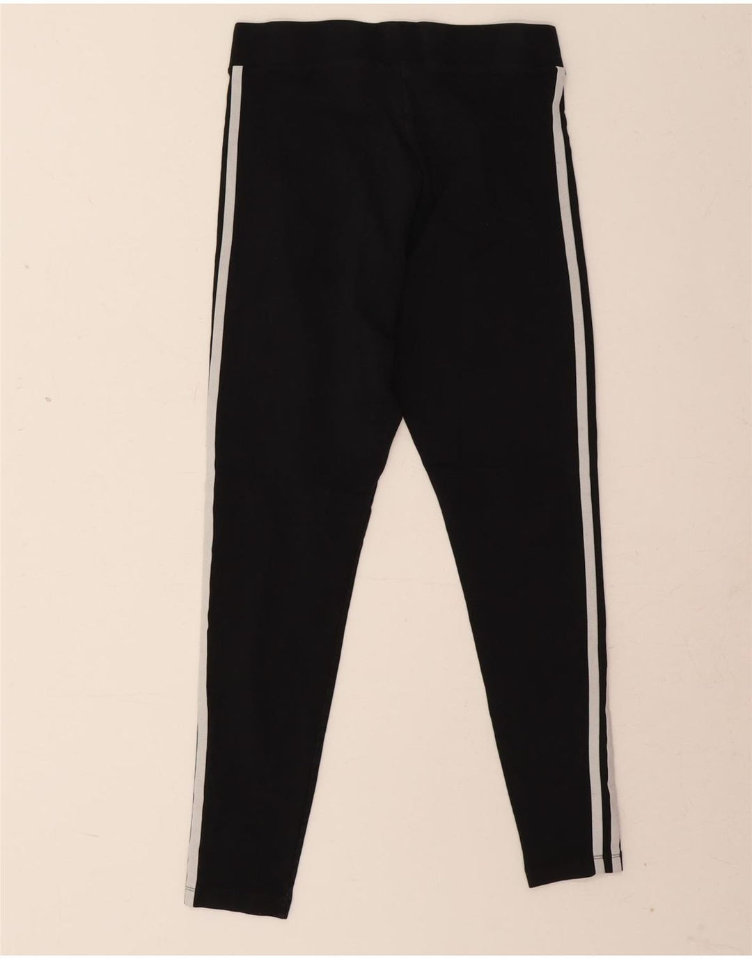 Adidas Damen Leggings UK 8 Small Schwarz Baumwolle
