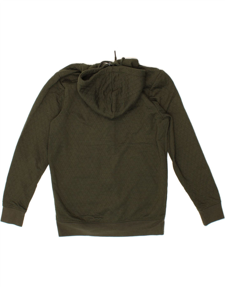 JACK & JONES Mens Workwear Zip Hoodie Sweater Medium Green Polyester Vintage Jack & Jones and Second-Hand Jack & Jones from Messina Hembry 