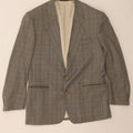 Prandina Herren-Blazer mit 2 Knöpfen, UK 40, große grüne Hahnentritt-Schurwolle