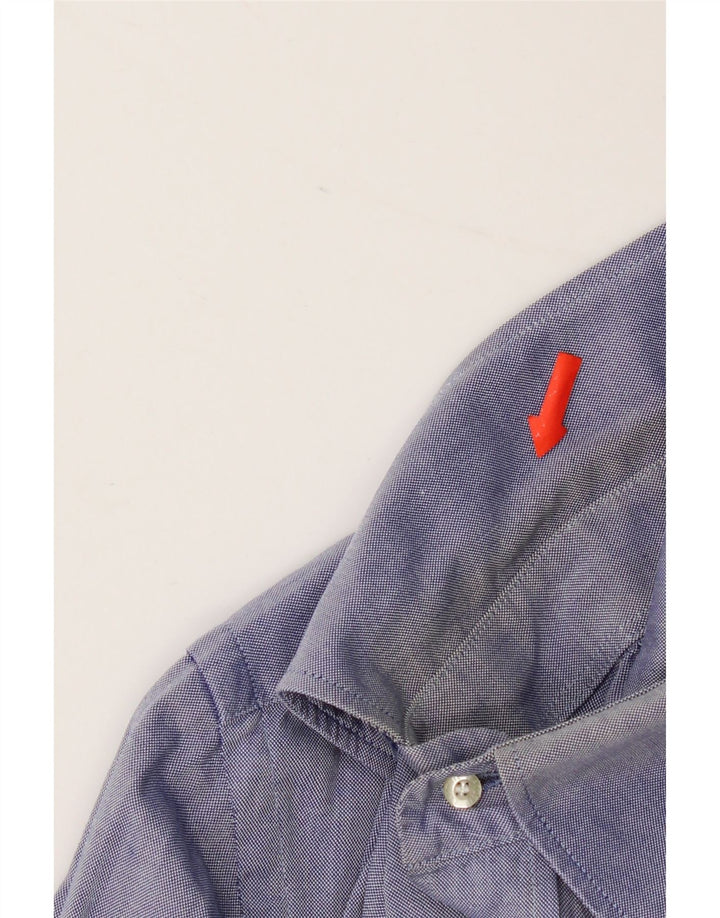 Lacoste Herrenhemd Größe 40 mittelblaue Baumwolle