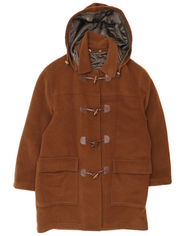 Division Vogue Damen Kapuzen-Dufflecoat IT 54 3XL Braune Wolle