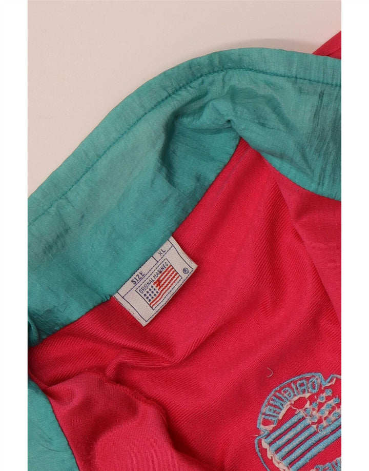 Vintage Herren-Trainingsanzug-Top-Jacke XL, mehrfarbig, Colourblock-Polyester