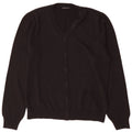 SISLEY Damen-Pullover mit V-Ausschnitt, UK 14, mittelschwarze Wolle