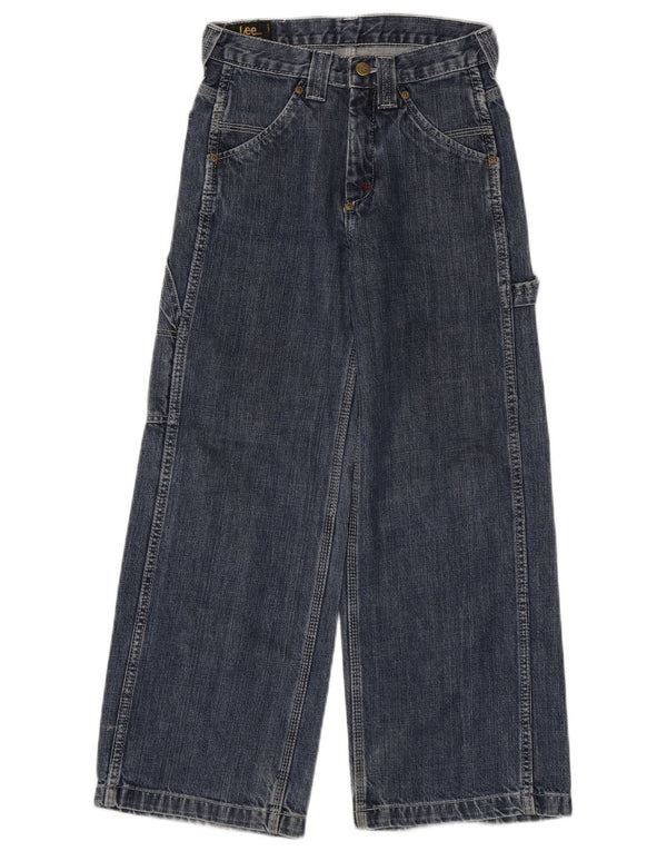 Lee Girls Wesley Cargo Jeans mit weitem Bein, 8–9 Jahre, W26 L25, blaue Baumwolle