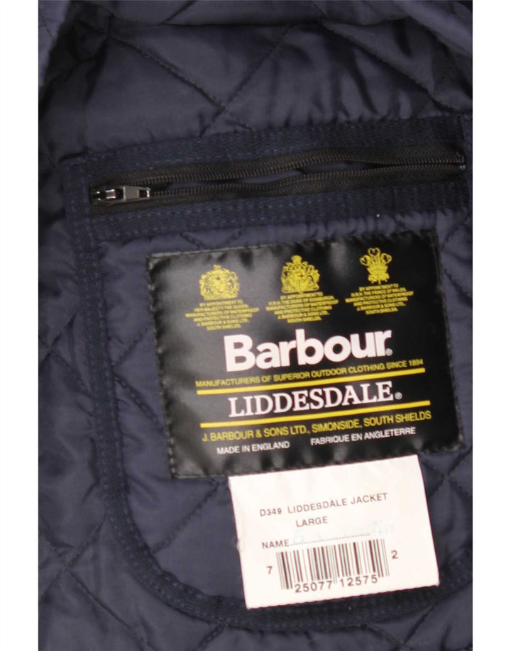Barbour Herren LIDDESDALE Steppjacke UK 40 Großes marineblaues Nylon