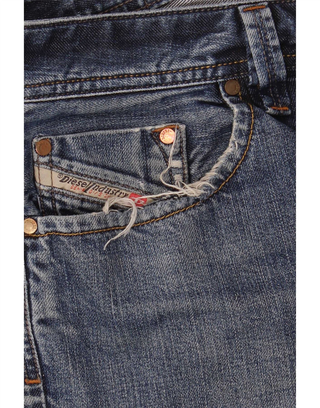 Diesel Herren-Jeansshorts W34, große blaue Baumwolle
