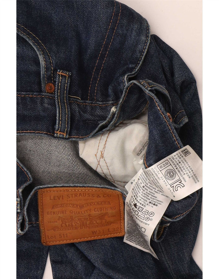 Levi's Herren 511 Slim Jeans W31 L32 Marineblaue Baumwolle