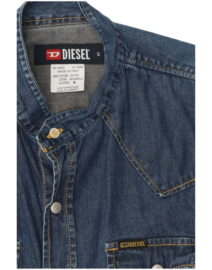 Diesel Damen-Jeanshemd, kleine blaue Baumwolle