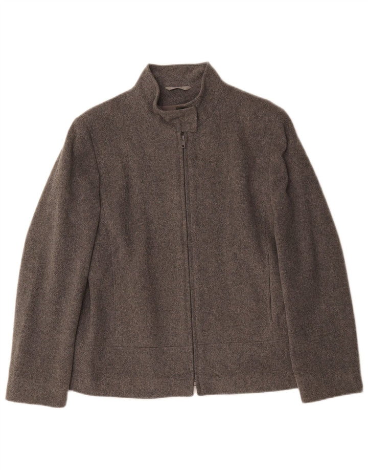 Marks & Spencer Damen Übergroße Bomberjacke UK 10 Small Graue Wolle