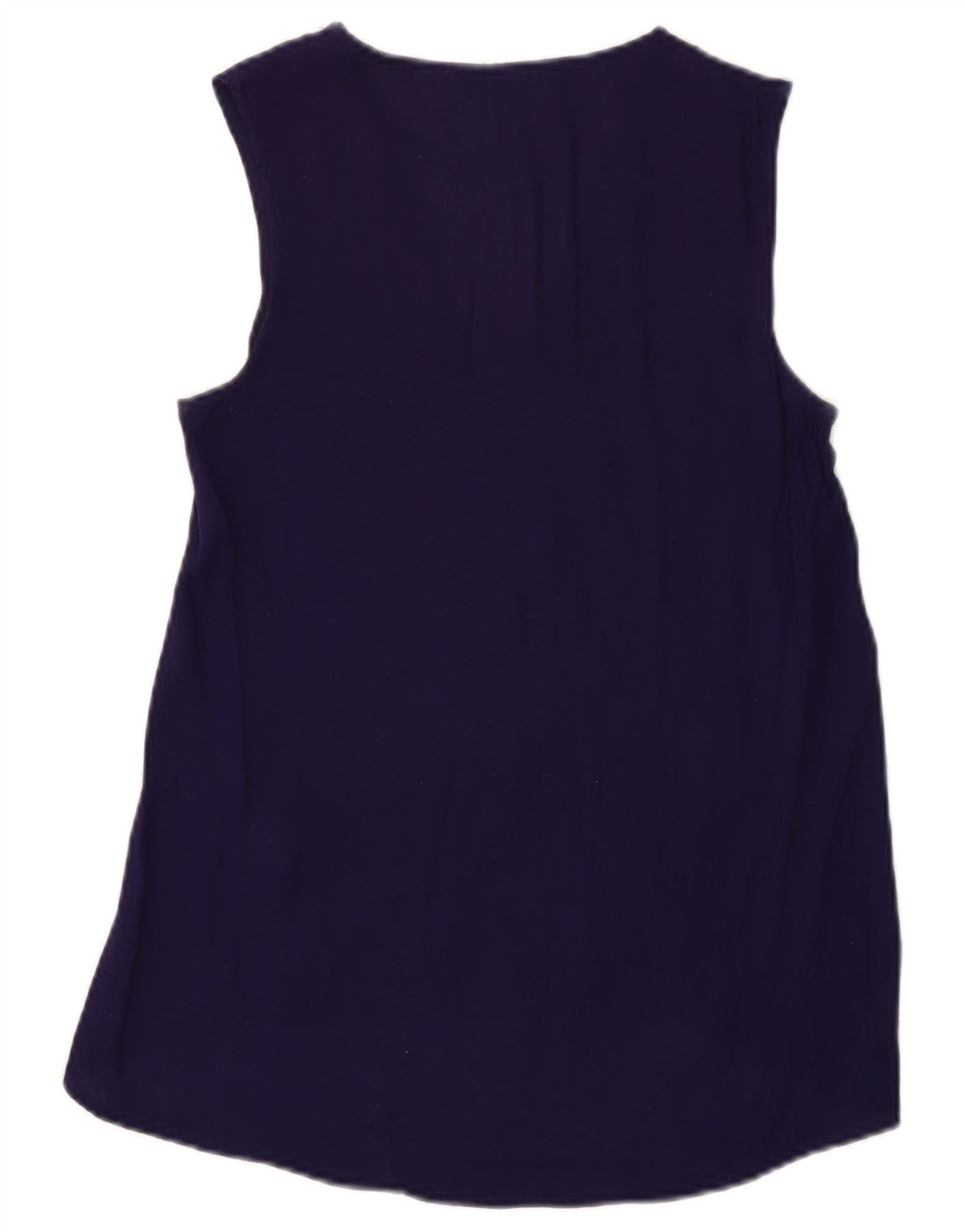 Zara Damen Bluse Top UK 10 Small Marineblau Polyester