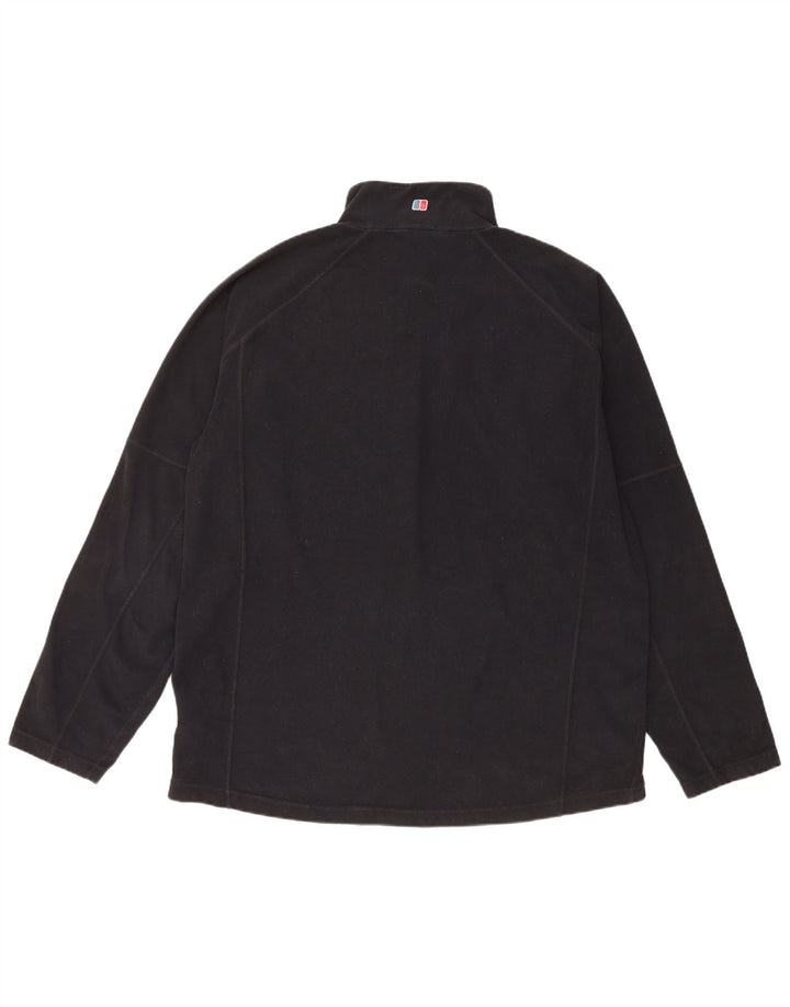 Berghaus Herren-Fleecepullover mit Reißverschluss, 2XL, Schwarz, Polyester