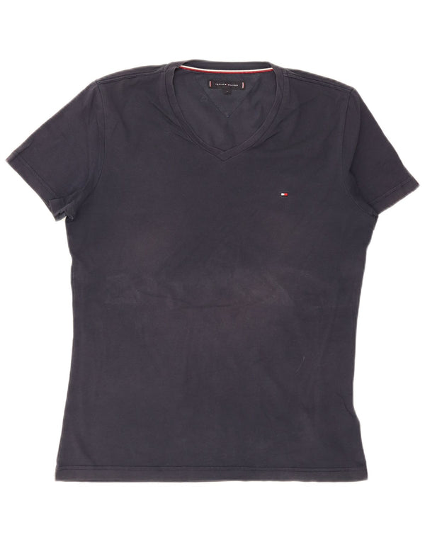 Tommy Hilfiger Herren T-Shirt Top Large Marineblau Baumwolle