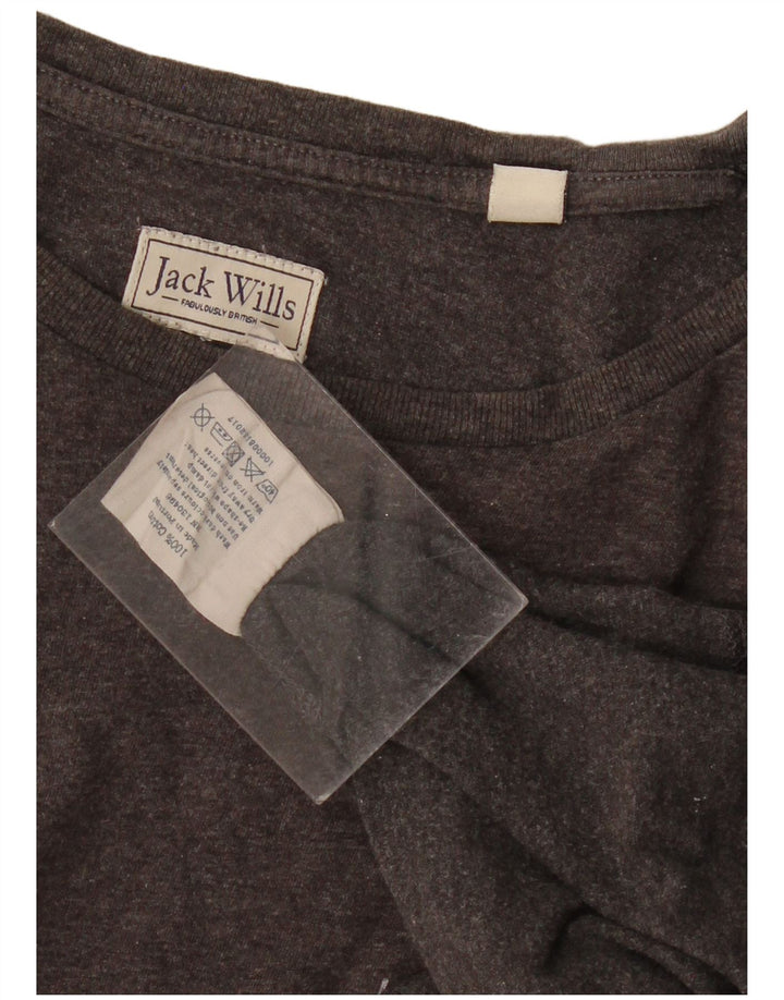 JACK WILLS Herren-T-Shirt aus mittelgrauer Baumwolle