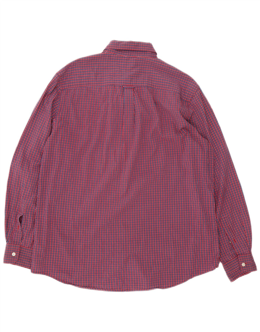 Chaps Herrenhemd, großes rotes Gingham-Baumwollhemd