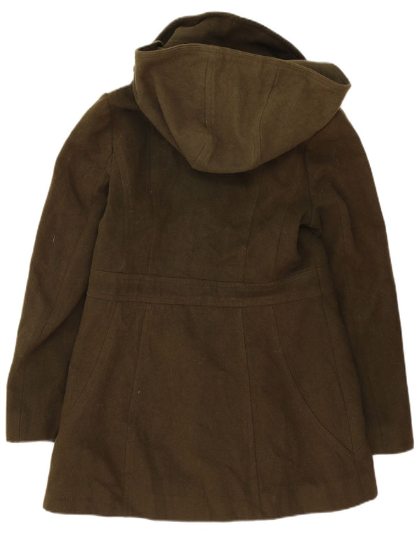 Nautica Damen-Zweireihermantel mit Kapuze, UK 12, Mittel Khaki, klassisch