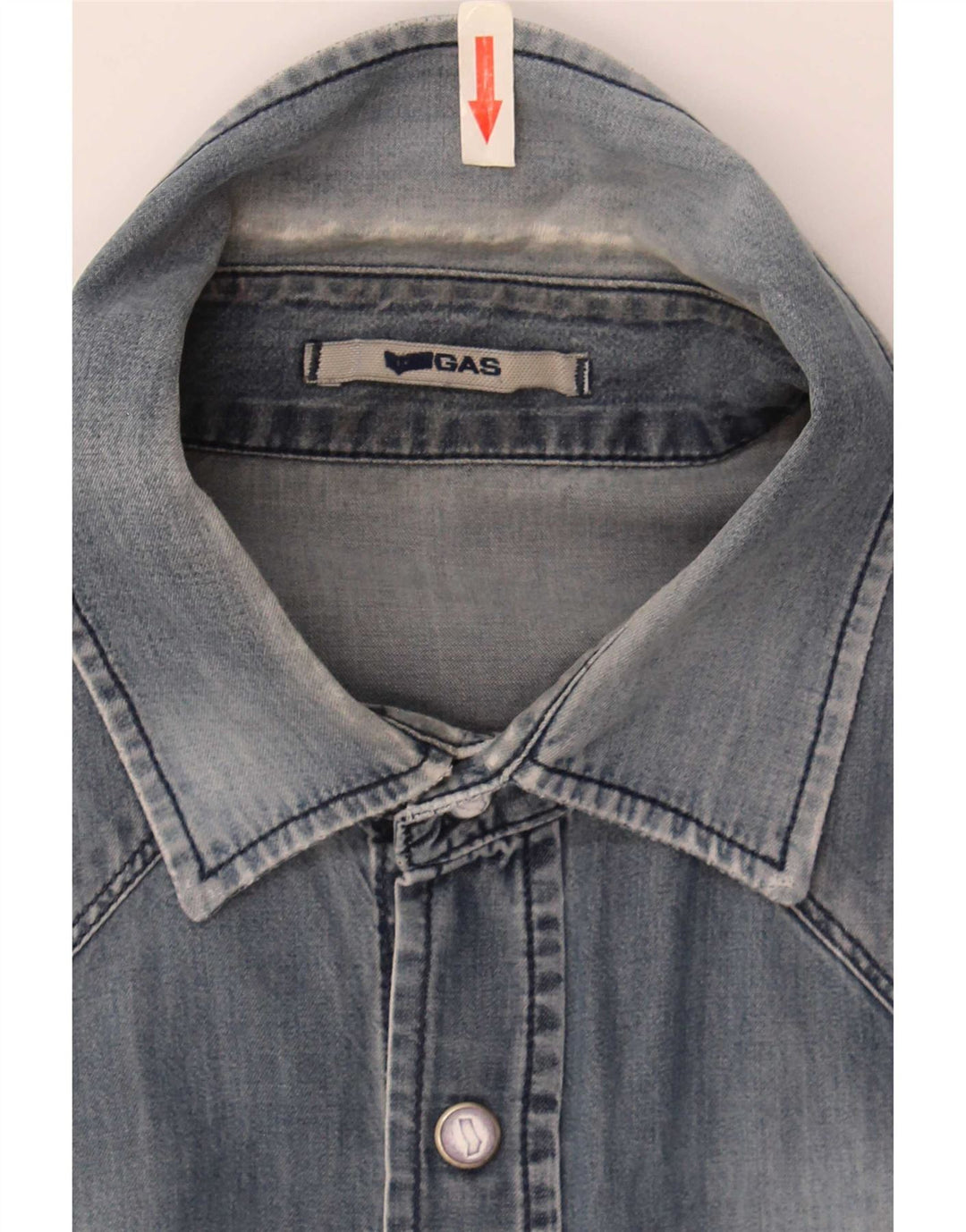 Gas Herren Jeanshemd XL Blau Baumwolle