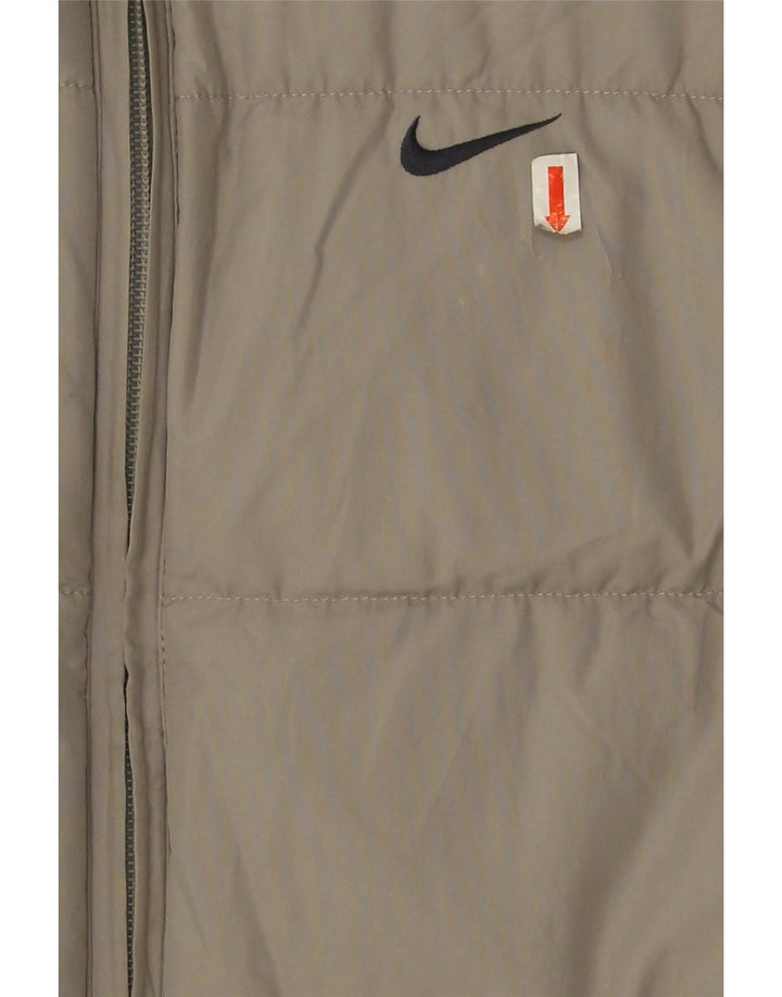 Nike Wattierte Weste für Jungen, 10–11 Jahre, mittelgraues Farbblock-Polyester