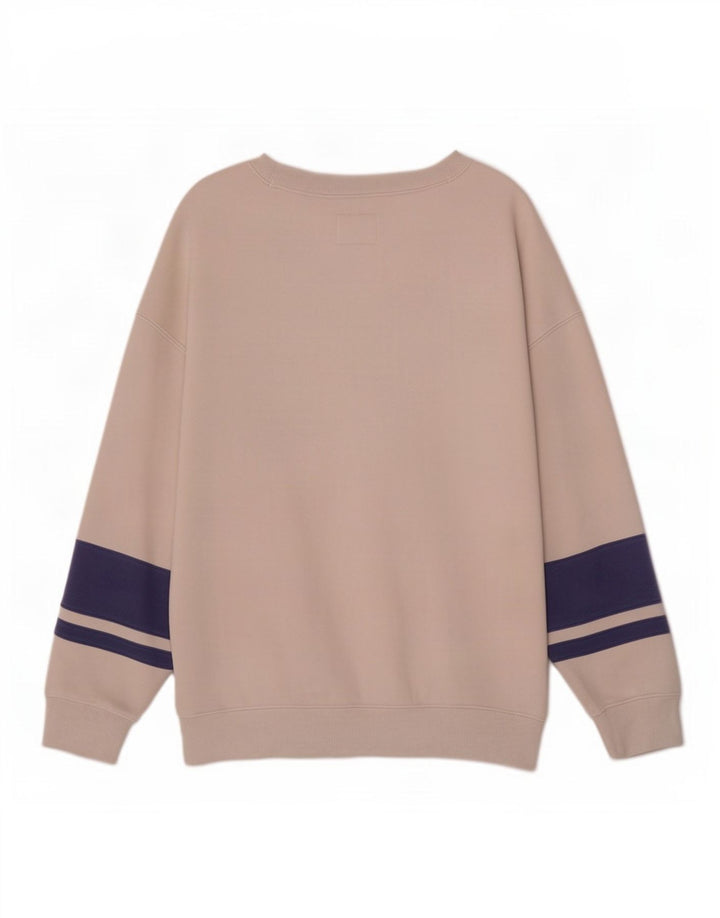 Abercrombie & Fitch Herren-Sweatshirt-Pullover, groß, gebrochenes Weiß, Farbblock