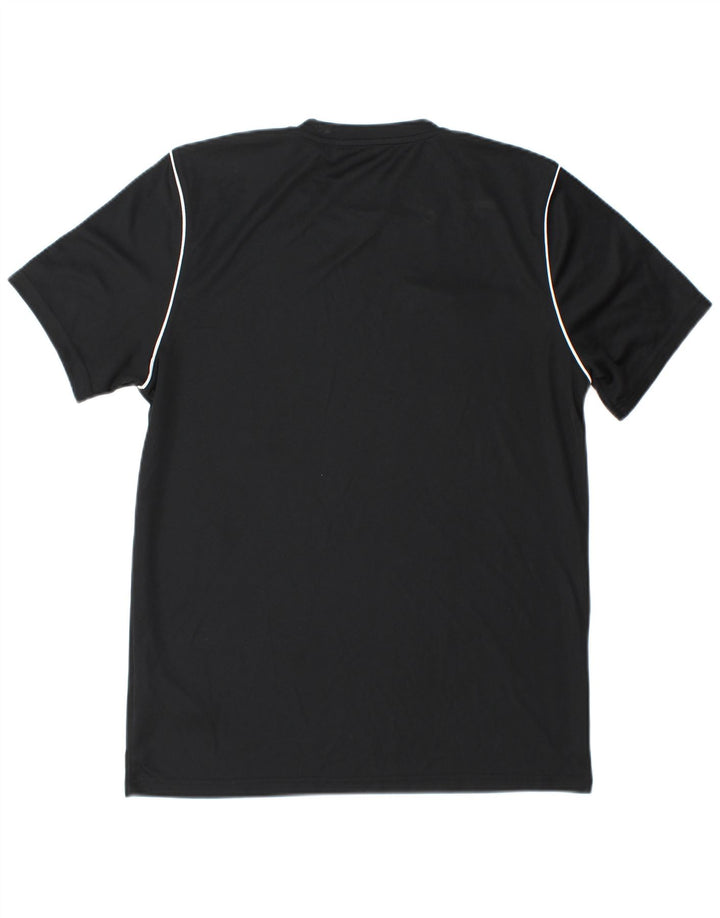 Nike Herren Dri Fit Slim Fit T-Shirt Top Large Schwarz Polyester