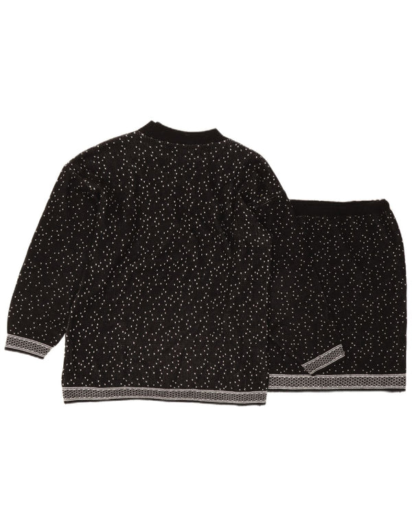 Il Birillo Damen 2-teiliges Rockset UK 14 Medium W26 Schwarz geflecktes Acryl