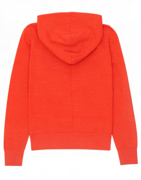 Nike Womens Graphic Hoodie Pullover UK 10 Small Orange gefleckte Baumwolle