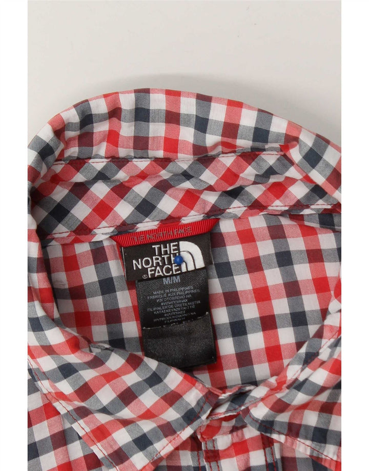 The North Face Herren-Kurzarmhemd aus mittelroter Karo-Baumwolle