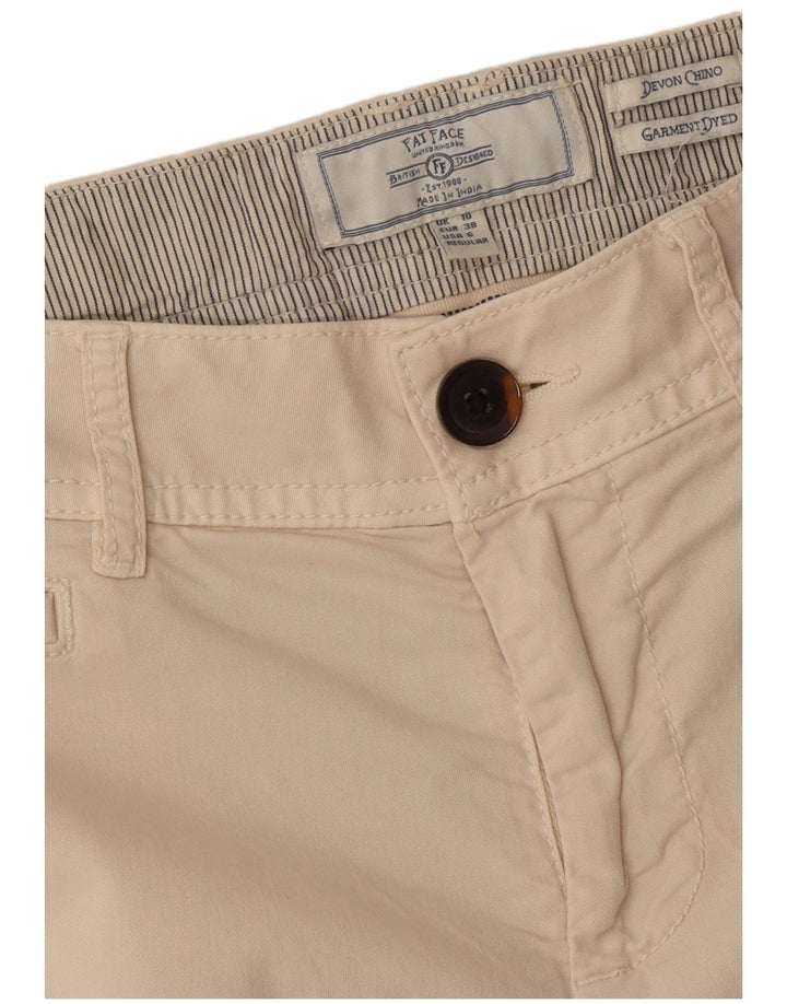Fat Face Damen Devon Slim Chino Hose UK 10 Small W30 L26 Off White