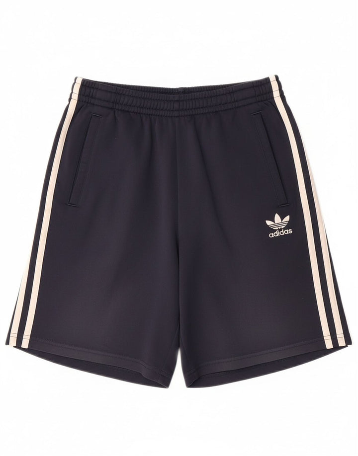ADIDAS Boys Sport Shorts 13-14 Years  Navy Blue Polyester