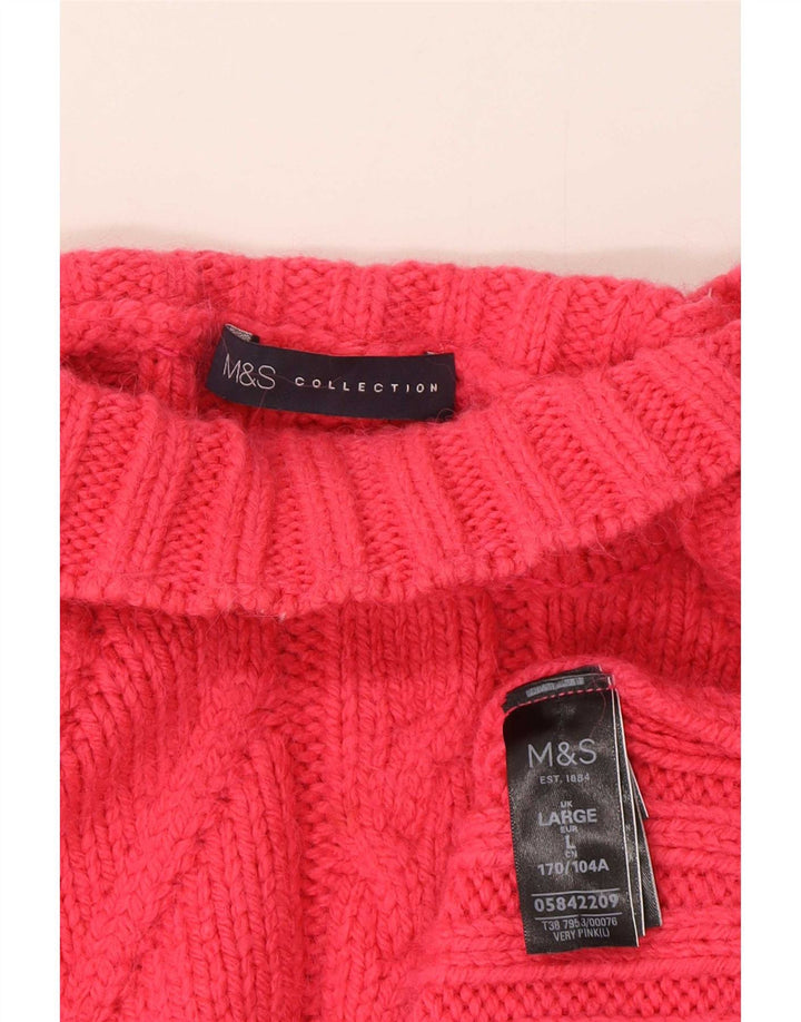 Marks & Spencer Damen-Pullover mit Rollkragen, Gr. 16, Rosa