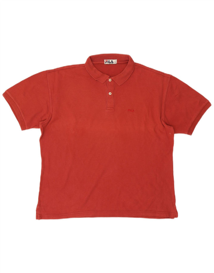 FILA Herren Poloshirt mittelrote Baumwolle