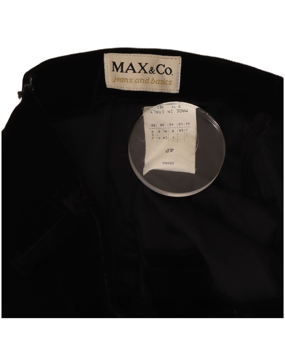 MAX & CO. Damen Cordrock UK 10 Small W27 Schwarz Acryl